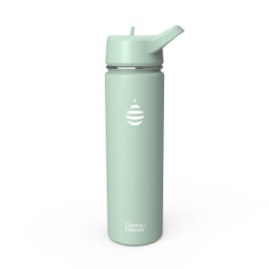 clearly filtered 20oz stainless steel filtered water bottle