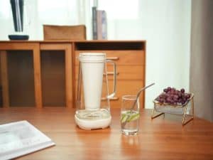 glacierfresh 7 cup glass water filter pitcher on countertop