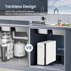 glacierfresh u01 tankless ro water filter system